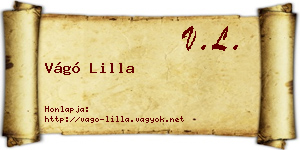 Vágó Lilla névjegykártya